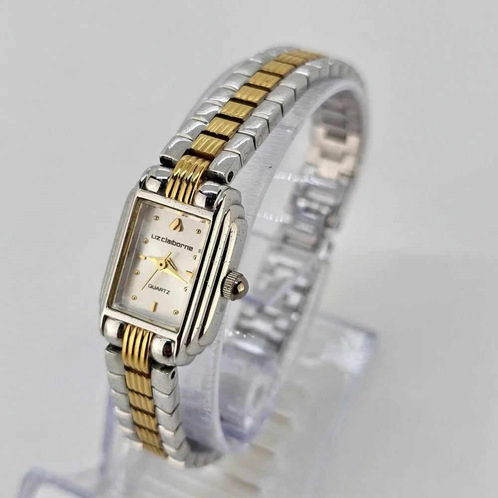 Liz Clairborne Women's Analog Watch 16MM Gray Dial Two Tone Bands 6